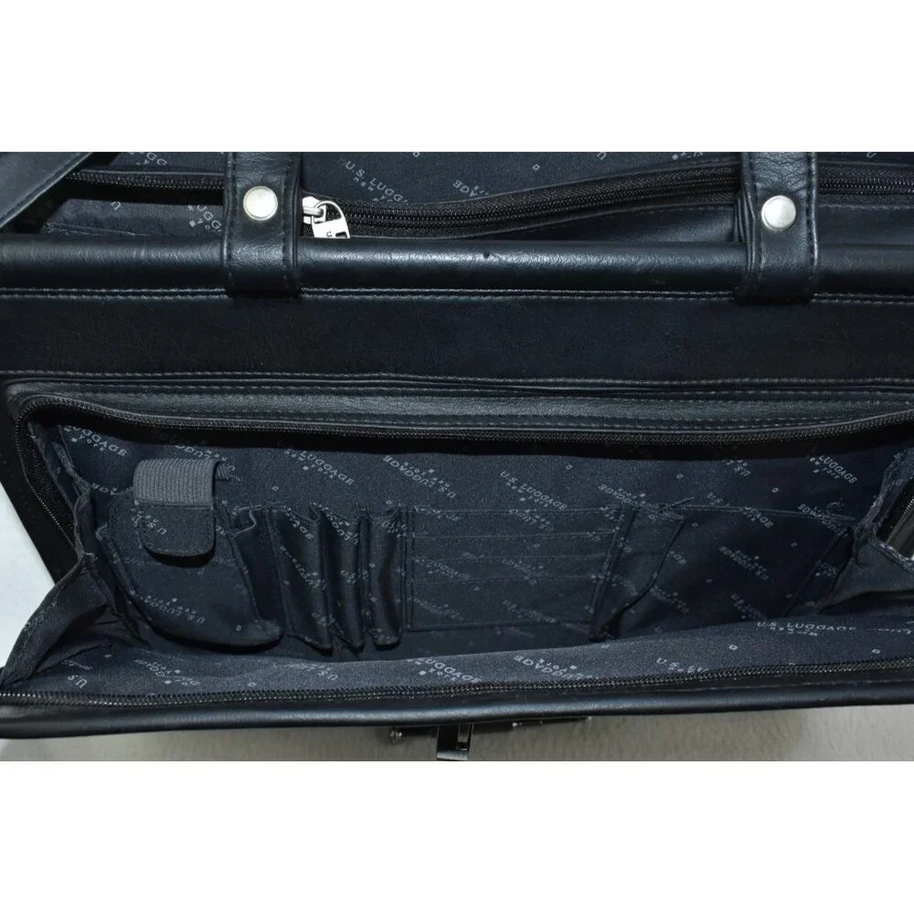 U.S. Luggage New York  Computer Laptop Business Briefcase Travel Bag Leather